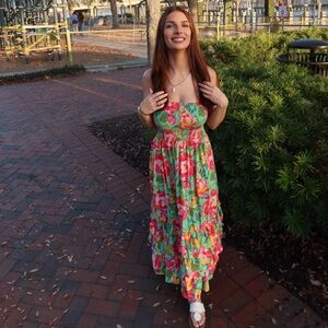 Abel The Label Vibrant Floral Dress